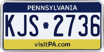 PA license plate KJS2736