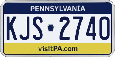 PA license plate KJS2740