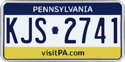 PA license plate KJS2741