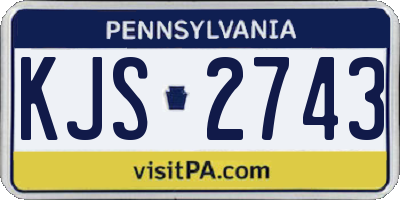 PA license plate KJS2743