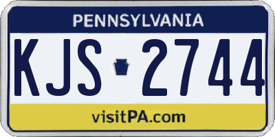 PA license plate KJS2744