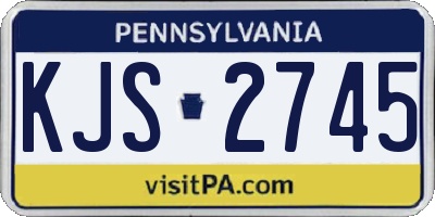 PA license plate KJS2745