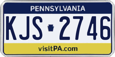 PA license plate KJS2746
