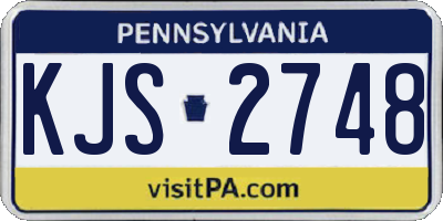 PA license plate KJS2748