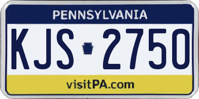 PA license plate KJS2750
