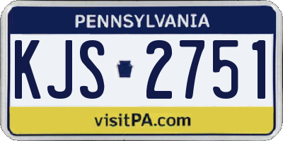 PA license plate KJS2751