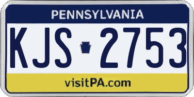 PA license plate KJS2753