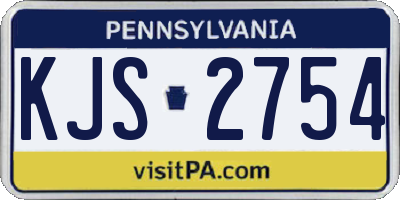 PA license plate KJS2754
