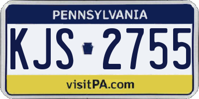 PA license plate KJS2755
