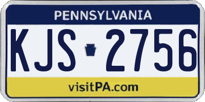 PA license plate KJS2756