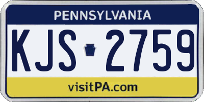 PA license plate KJS2759