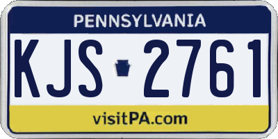 PA license plate KJS2761