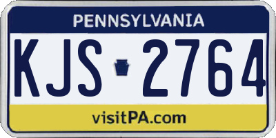 PA license plate KJS2764