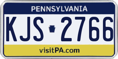 PA license plate KJS2766