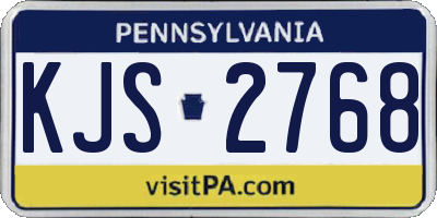 PA license plate KJS2768