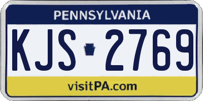 PA license plate KJS2769