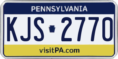 PA license plate KJS2770