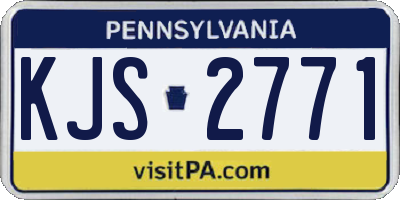 PA license plate KJS2771