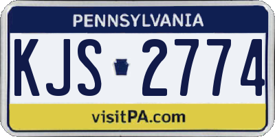 PA license plate KJS2774