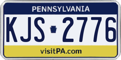PA license plate KJS2776