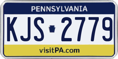 PA license plate KJS2779