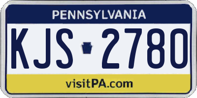 PA license plate KJS2780