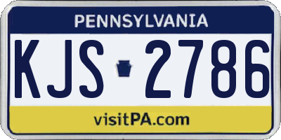PA license plate KJS2786