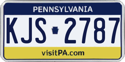 PA license plate KJS2787