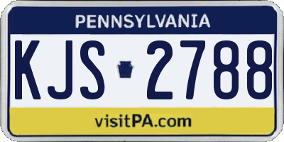 PA license plate KJS2788