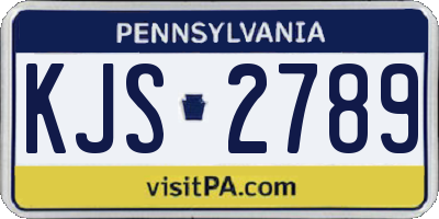 PA license plate KJS2789