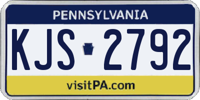 PA license plate KJS2792