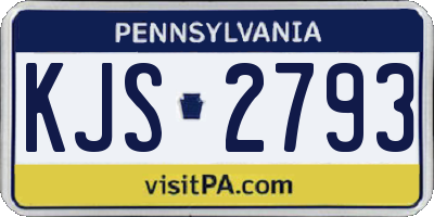 PA license plate KJS2793