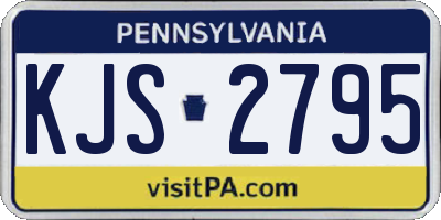 PA license plate KJS2795