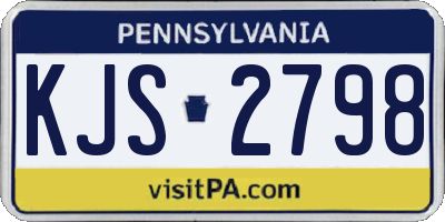 PA license plate KJS2798