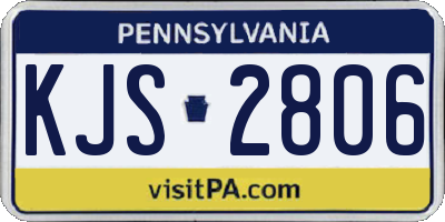 PA license plate KJS2806