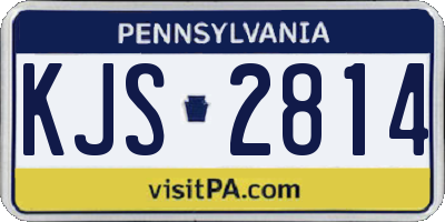 PA license plate KJS2814