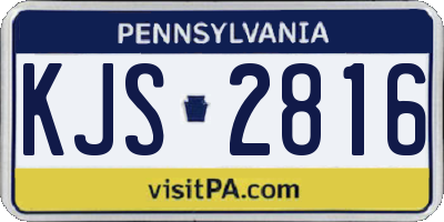 PA license plate KJS2816