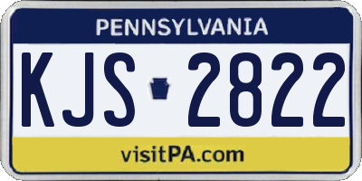 PA license plate KJS2822