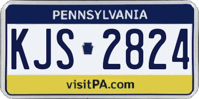 PA license plate KJS2824