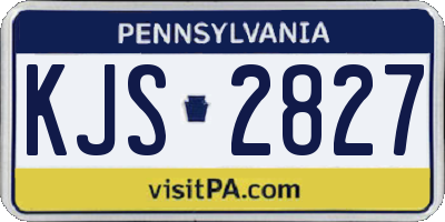 PA license plate KJS2827
