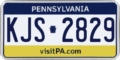 PA license plate KJS2829