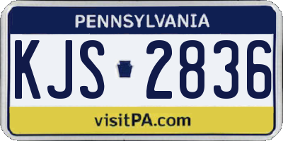 PA license plate KJS2836