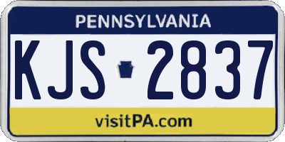 PA license plate KJS2837