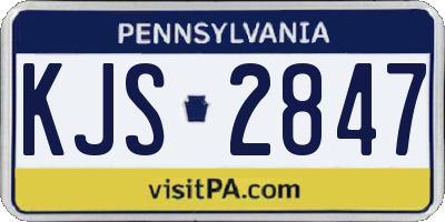 PA license plate KJS2847