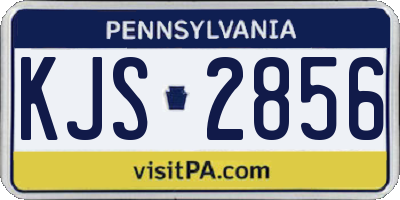 PA license plate KJS2856