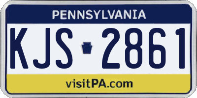 PA license plate KJS2861