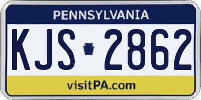 PA license plate KJS2862
