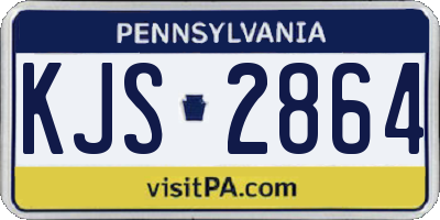 PA license plate KJS2864