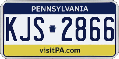 PA license plate KJS2866