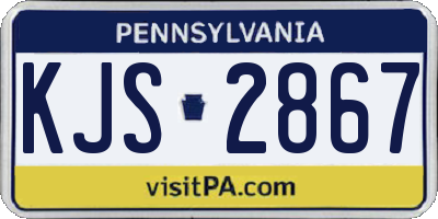 PA license plate KJS2867